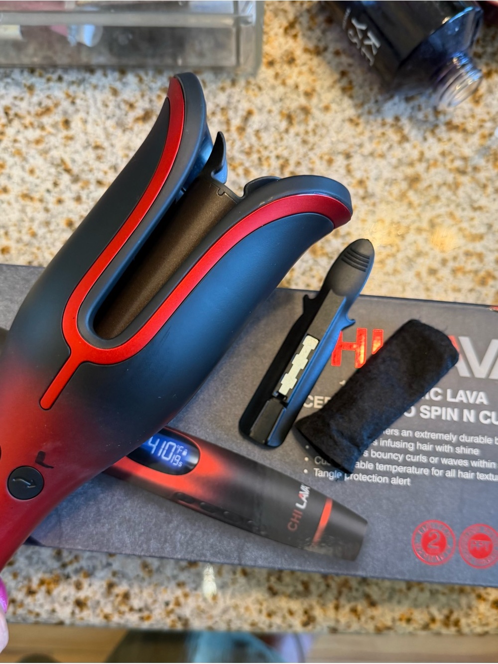 CHI Lava 1" Ceramic Pro Styling Iron - Red/Black - Picture 7 of 11